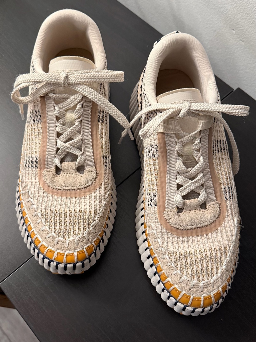 ITLE

Chloé Nama Platform Sneakers Cream Orange Navy EU 40 / US 10